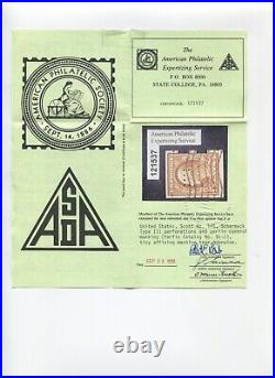 346 Schermack Vending Control Perf Used Stamp with APS Cert (BZ 1280) APEX