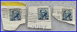 3X 1967 Geo. Washington, Rare United States Postage, 5 Cents Stamp, Blue