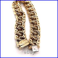 43 Grams 10k Yellow Gold 3.5 Ct Natural Diamond Mens Miami Cuban Link Bracelet