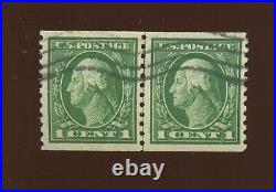 443 Washington USED Coil Line Pair of 2 Stamps with PSE Cert (Bz 534)