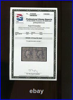 456 USED Coil Pair of 2 Stamps with 2 Graded PSE Certs XF-SUPERB 95 & PF Cert