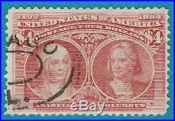 50 USA 1893 Scott#244 used cv$1050 Isabella & Columbus