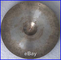 50s Vintage 22 Zildjian Block Stamp Sizzle THIN Ride Cymbal, 2399 g SOUNDFILE