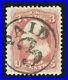 #65, 3c Deep Rose, USED, Exceptional PAID / 3 cancel & excellent centering