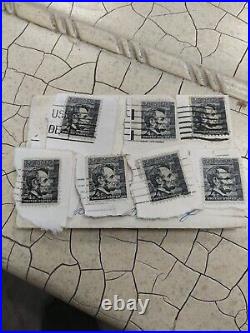 7 Rare Abe Lincoln 4 Cent Stamps USED Rare 7 TOTAL