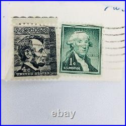 Abraham Lincoln 4 Cents And George Washington 1Cent Stamps