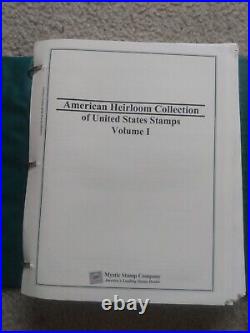 American Heirloom Stamp Album Set of 3-Includes 500 FREE U. S STAMPS