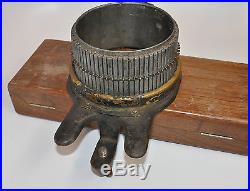 Antique Gearhart Sock Knitting Machine, Error Double Stamped Patent Date 1890