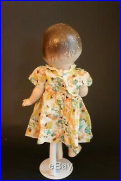 Antique Madame Hendren Dimmie Composition Doll 14 IN Twist Waist, Stamped Body