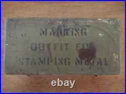 Antique World War 1 US Army Metal Stamping Kit Dog Tag WW1