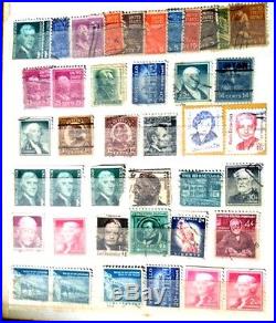 Approx. 600 United States postal stamps collection in Album Used and Unused