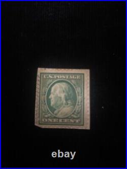 BENJAMIN FRANKLIN STAMP Rare Green One Cent