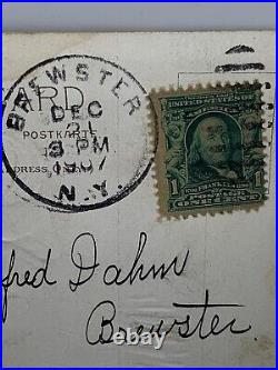 BENJAMIN FRANKLIN US Postage 1 Cent Stamp-Green EXTREMELY RARE 1900s Series-Fine