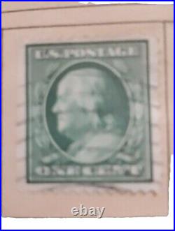 Benjamin Franklin Green One 1 Cent U. S. Stamp (Extremely Rare)
