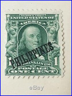 Benjamin Franklin Us Postage Stamp 1 Cent 1706-1790 Series 1902 Green Used