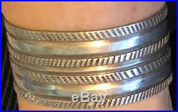 Best! Fine Early Navajo Hand Constructed Bracelet Hand Filed, Hand Stamped