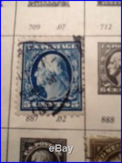 Blue George Washington 5 cent stamp. # 504