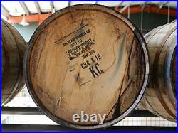 Bourbon Whiskey Barrel Top Authentic distillery stamp. WALL HANGING & SEALED