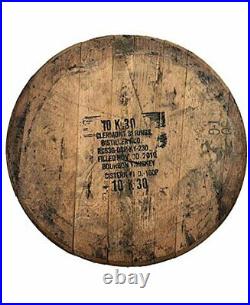 Bourbon Whiskey Barrel Top Authentic distillery stamp. WALL HANGING & SEALED