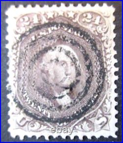 Buffalo Stamps Scott #70, 1861 Washington, Target Cancel, CV = $4,750 as XF/S