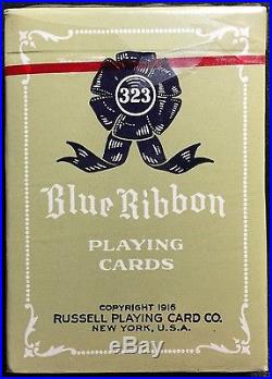 C1964 Blue Ribbon Linen Finish vTg Playing Cards Sealed Tax Stamp Urn Deck