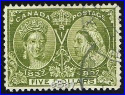 CKStamps Canada Stamps Collection Scott#65 $5 Jubilee Used CV$1100