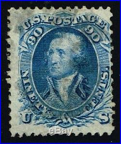 CKStamps US Stamp Collection Scott#101 90c Washington Used CV$2250