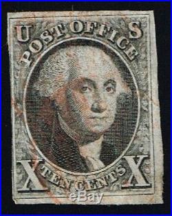 CKStamps US Stamp Collection Scott#2 10c Washington Used HR Lightly Crease $850