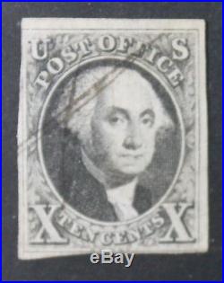 CKStamps US Stamps Collection Scott#2 10c Washington Used CV$850
