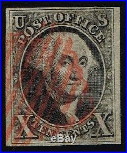 CKStamps US Stamps Collection Scott#2 10c Washington Used Tiny Thin CV$850