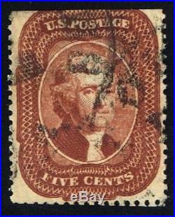CKStamps US Stamps Collection Scott#28A 5c Jefferson Used PF Cert CV$3500