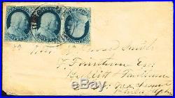 CKStamps US Stamps Collection Scott#6, #8A Pair Used on Cover with Cert $17000