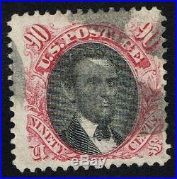 CKStamps US Stamps Scott#122 90c Lincoln Used Tiny Thin on Grill CV$1900