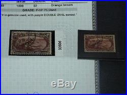 CKStamps US Stamps Scott#293 $2 Trans-Mississippi Used PSE Cert Grade 75