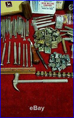 CRAFTOOL LEATHER STAMPING TOOLS PUNCHES STAMPS HUGE LOT! Vintage tools