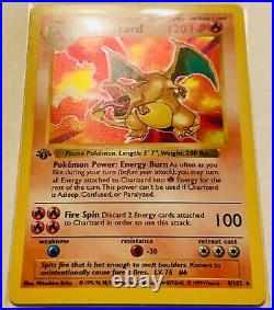 Charizard 1st Edition Shadowless Base Set 1999 Pokémon Card PSA Ready