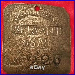 Charleston SC Slave Tag, 1818, Lafar Stamped, Not a Reproduction