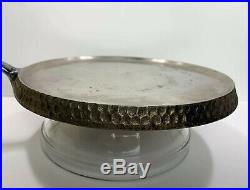 Chicago Hardware Foundry Deep Hammered Cast Iron Hand Griddle #9 999 Stamp 10