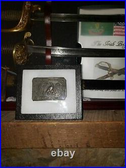 Civil War militia buckle, very rare sheet pewter stamped buckle
