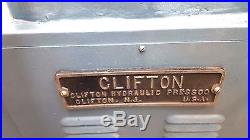 Clifton 500 Ton Hydraulic Coining Stamping Press Gold Silver Hobbing Coins