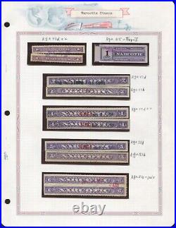 Collection of United States Revenue Narcotic Stamps on WhiteAce Pages