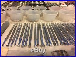 Craftool Co. Leather Working Tools Lot 200+ Pcs. Stamps Concho Rivets Scissors