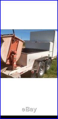 Curbing equipment and trailer with mixer attached, molds, stamps, trial