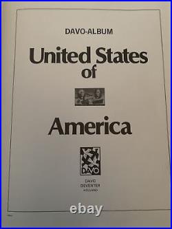 DAVO LUXE United States Hingeless Black Stamp Album (1980-1987) With Extra Years