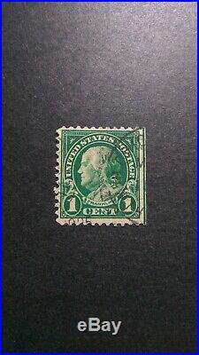 DTG -1923' US Stamp -1 cent Green, (Rotary press) Scott#594 Perf11x11