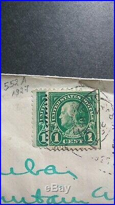 DTG -1923' US Stamp -1 cent Green, (Rotary press) Scott#594 Perf11x11