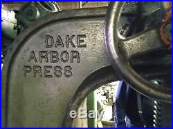 Dake 12 Ton Arbor Press Stamping Forging Smithing Forming with Tooling