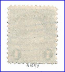 Dark GREEN Ben Franklin 1 Cent US STAMP Used Machine Flag Cancel XF NG Perf 11