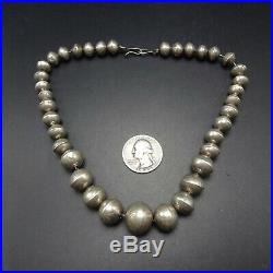 Delicate 15.5 Strand VINTAGE HAND-STAMPED NAVAJO PEARLS Handmade Beads NECKLACE