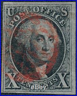 Drbobstamps US Scott #2 Scarce Used 4 Margin Stamp withPF Certificate